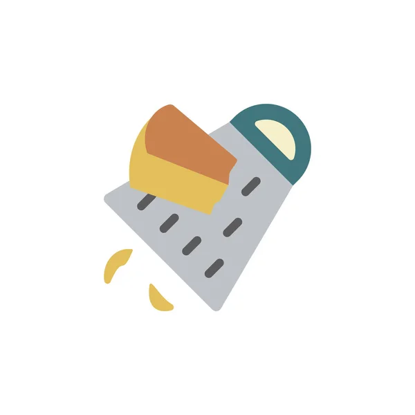 Cheese Slice Cheese Grater Icon Simple Color Illustration Elements Dairy — Vector de stock