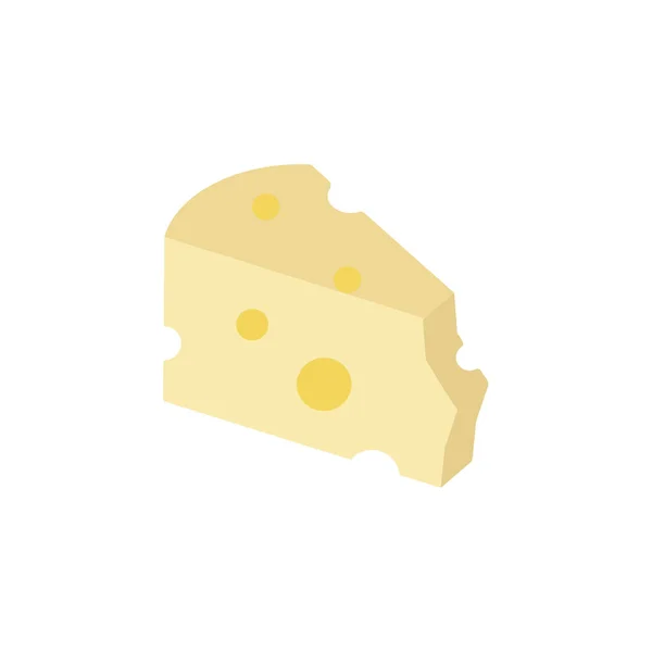 Cheese Slice Icon Simple Color Illustration Elements Dairy Product Icons — Stockvektor