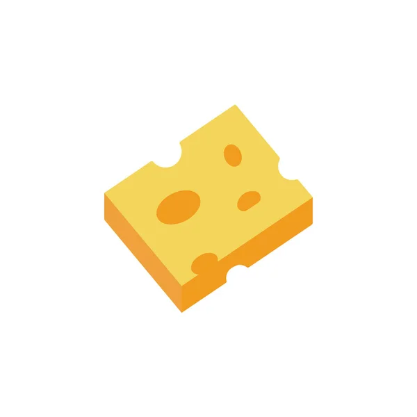 Cheese Slice Icon Simple Color Illustration Elements Dairy Product Icons — Archivo Imágenes Vectoriales