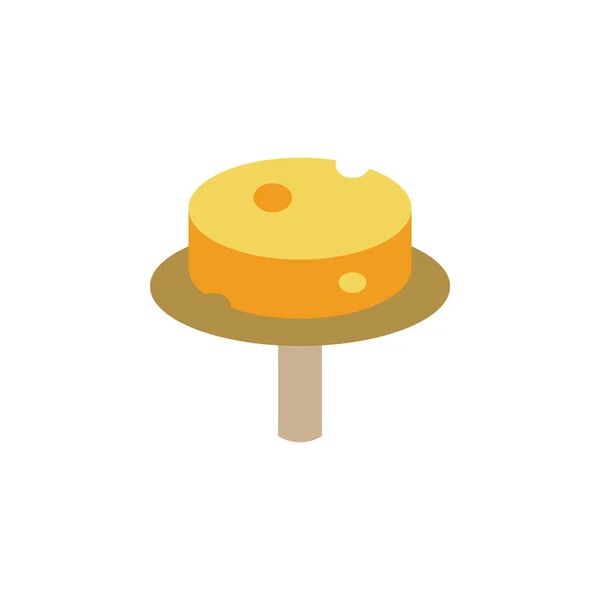 Cheese Slice Icon Simple Color Illustration Elements Dairy Product Icons — 스톡 벡터