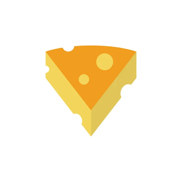 Cheese Slice Icon Simple Color Illustration Elements Dairy Product Icons - Stok Vektor