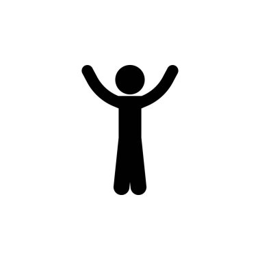 child, happy icon. Element of child icon for mobile concept and web apps. Glyph child, happy icon can be used for web and mobile on white background