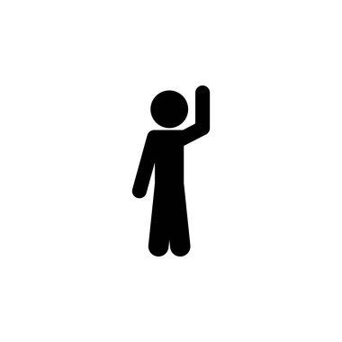 hello, child icon. Element of child icon for mobile concept and web apps. Glyph hello, child icon can be used for web and mobile on white background