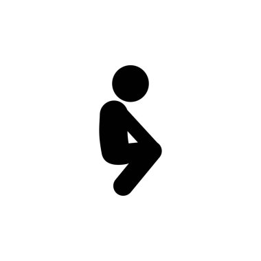 pose, child, sit icon. Element of child icon for mobile concept and web apps. Glyph pose, child, sit icon can be used for web and mobile on white background