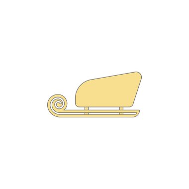 Santa Claus sleigh colored icon. Element of Christmas holiday colored icon. Premium quality graphic design icon. Signs and symbols collection icon for websites, web design on white background