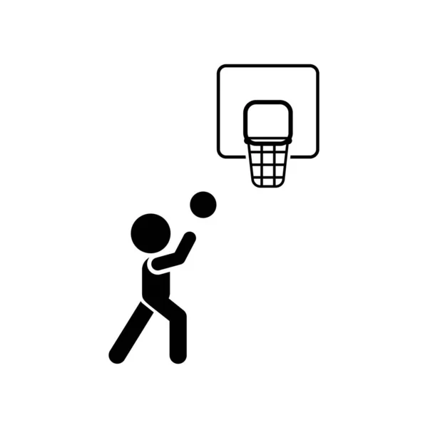 Ball Basketball Play Game Icon Element Children Pictogram Premium Quality — 图库矢量图片