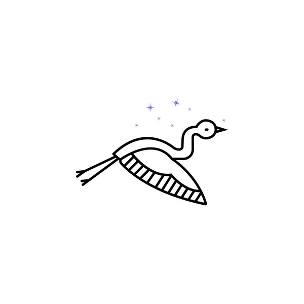 Animal China Bird Stork China Culture Icon Element China Culture — Vector de stock