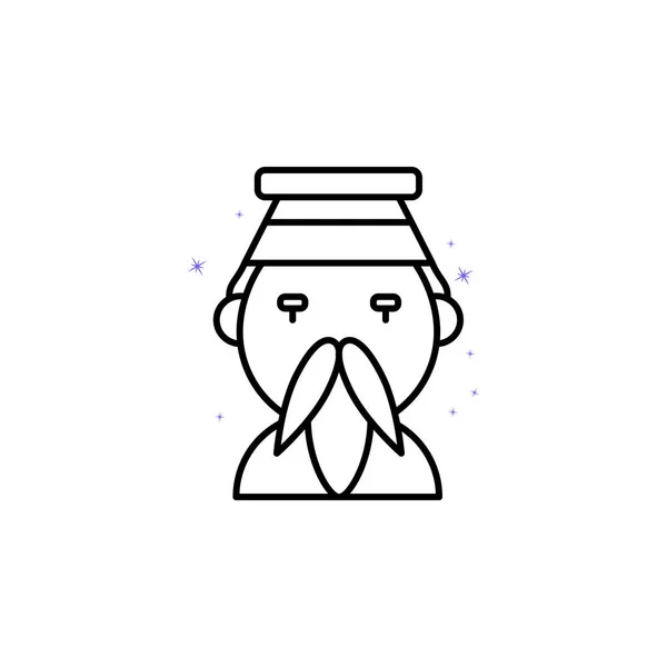 China Human China Old Man China Culture Icon Element China — Vector de stock