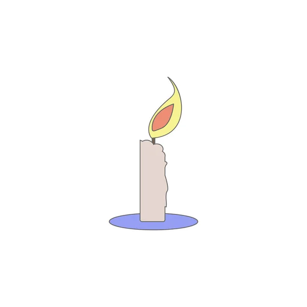 Christmas Candle Colored Icon Element Christmas Holiday Colored Icon Premium — Stockvector