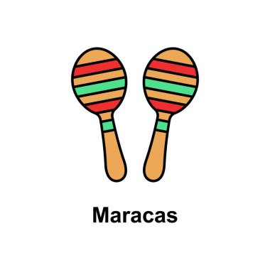 Maracas icon. Element of Cinco de Mayo color icon. Premium quality graphic design icon. Signs and symbols collection icon for websites, web design, mobile app on white background