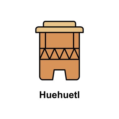 Huehuetl icon. Element of Cinco de Mayo color icon. Premium quality graphic design icon. Signs and symbols collection icon for websites, web design, mobile app on white background