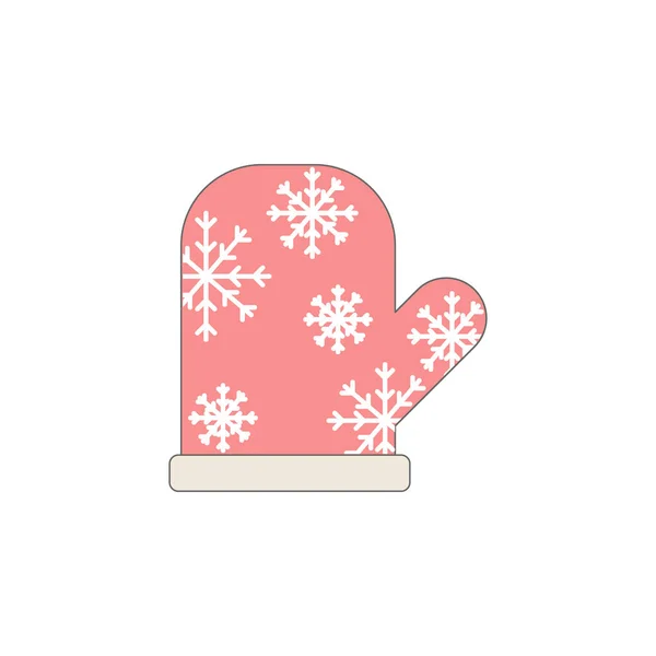 Christmas Santa Glove Colored Icon Element Christmas Holiday Colored Icon — Vector de stock