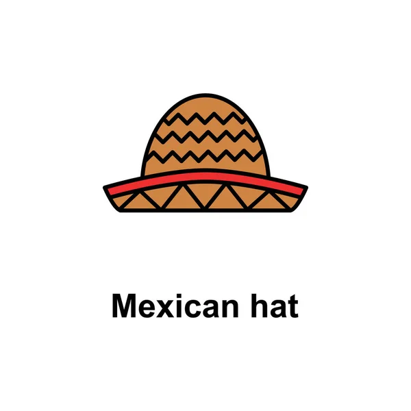 Мексиканская Икона Шляпы Элемент Цветной Иконки Cinco Mayo Премиум Качество — стоковый вектор