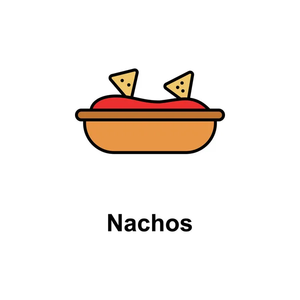 Nachos Food Icon Element Cinco Mayo Color Icon Premium Quality — Image vectorielle