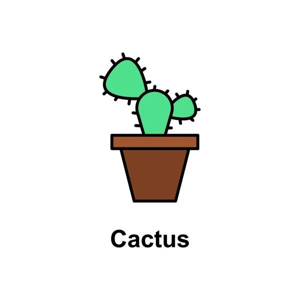 Cactus Flower Icon Element Cinco Mayo Color Icon Premium Quality —  Vetores de Stock