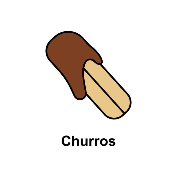 Churros Sweet Icon Element Cinco Mayo Color Icon Premium Quality — Image vectorielle