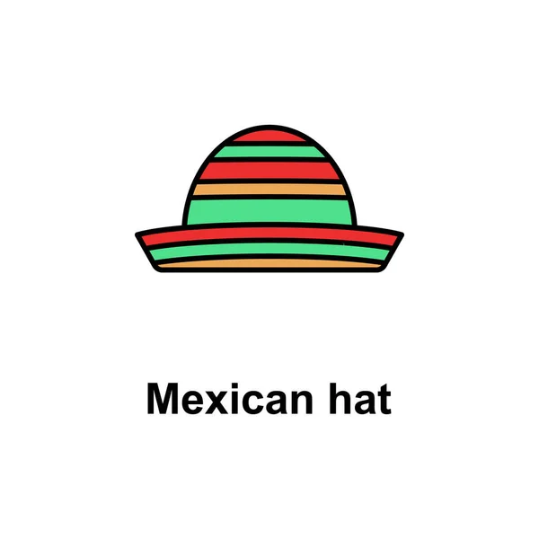 Mexican Hat Icon Element Cinco Mayo Color Icon Premium Quality — Stockvektor