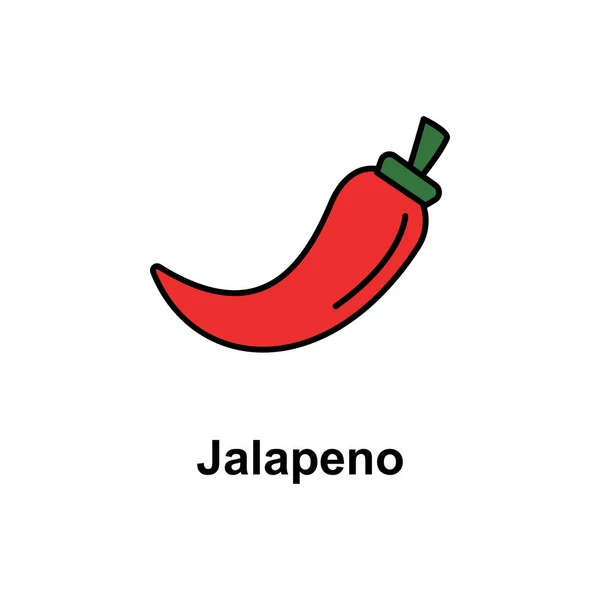 Jalapeno Vegetable Icon Element Cinco Mayo Color Icon Premium Quality — Vetor de Stock