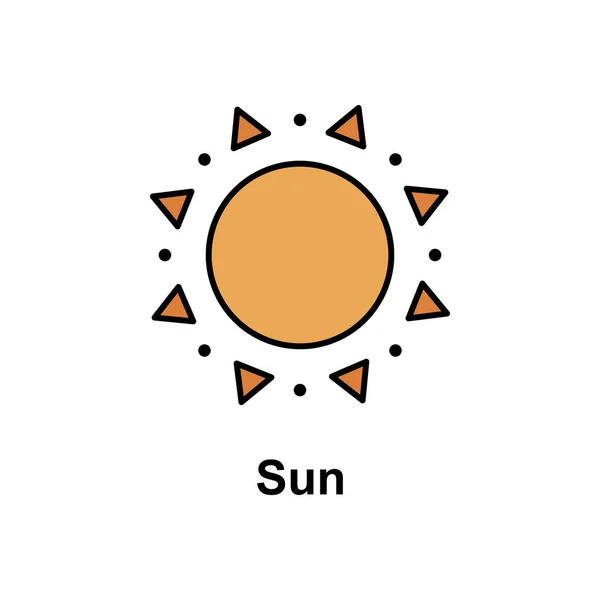 Sun Decorative Icon Element Cinco Mayo Color Icon Premium Quality —  Vetores de Stock