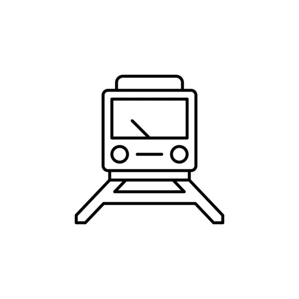 Train Icon Simple Line Outline Vector Elements City Website Mobile — Vetor de Stock