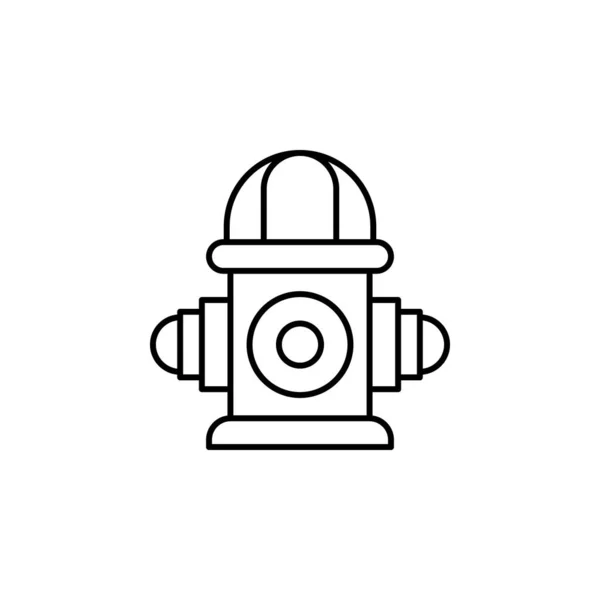 Hydrant Icon Simple Line Outline Vector Elements City Website Mobile — Vetor de Stock