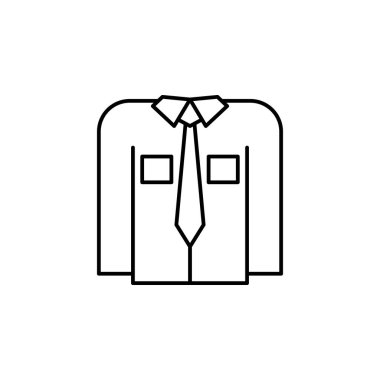 shirt with a tie icon. Element of clothes icon for mobile concept and web apps. Thin line shirt with a tie icon can be used for web and mobile on white background