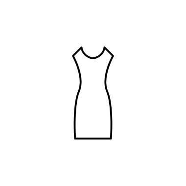 classic dress icon. Element of clothes icon for mobile concept and web apps. Thin line classic dress icon can be used for web and mobile on white background