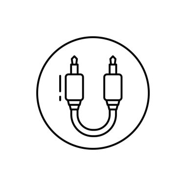 Jack connector icon. Simple line, outline vector elements of connectors and cables icons for ui and ux, website or mobile application on white background