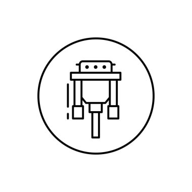 Dvi, connector icon. Simple line, outline vector elements of connectors and cables icons for ui and ux, website or mobile application on white background