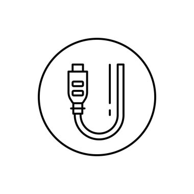 Hdmi, connector icon. Simple line, outline vector elements of connectors and cables icons for ui and ux, website or mobile application on white background