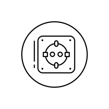 Socket, connector icon. Simple line, outline vector elements of connectors and cables icons for ui and ux, website or mobile application on white background