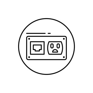 Socket, connector icon. Simple line, outline vector elements of connectors and cables icons for ui and ux, website or mobile application on white background