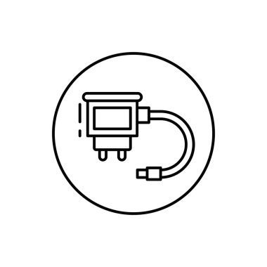 Charger, connector icon. Simple line, outline vector elements of connectors and cables icons for ui and ux, website or mobile application on white background