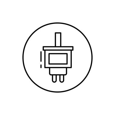 Charger, connector icon. Simple line, outline vector elements of connectors and cables icons for ui and ux, website or mobile application on white background