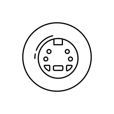 S-video, connector icon. Simple line, outline vector elements of connectors and cables icons for ui and ux, website or mobile application on white background