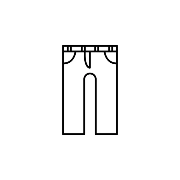 Икона Джинсов Элемент Иконки Одежды Мобильных Концепций Веб Приложений Тонкая — стоковый вектор