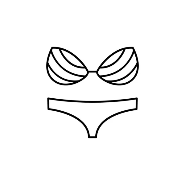 Swimsuit Icon Element Clothes Icon Mobile Concept Web Apps Thin — Stockový vektor