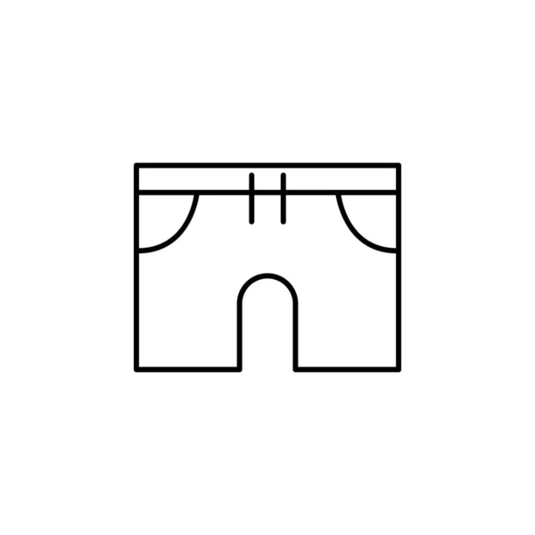 Shorts Icon Element Clothes Icon Mobile Concept Web Apps Thin — Image vectorielle