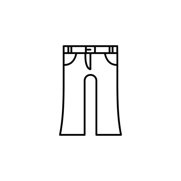 Jeans Icon Element Clothes Icon Mobile Concept Web Apps Thin — Vetor de Stock