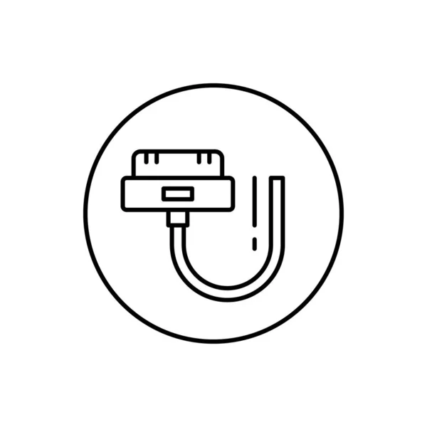 Plug Connector Icon Simple Line Outline Vector Elements Connectors Cables — Stockový vektor