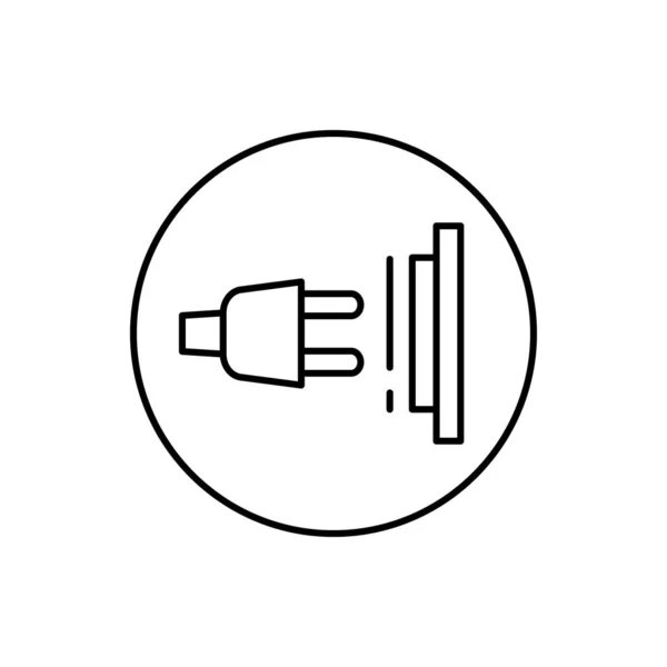 Например Икона Озила Простая Линия Очертания Векторных Элементов Кабелей Сайта — стоковый вектор