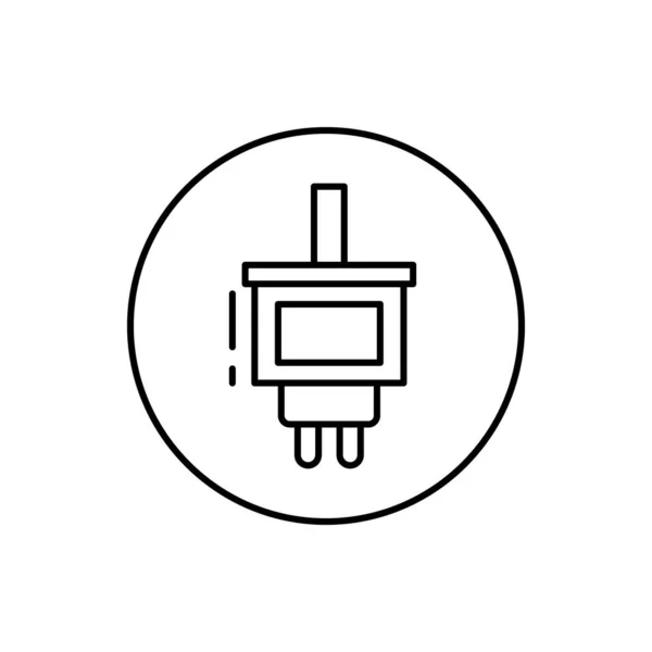 Charger Connector Icon Simple Line Outline Vector Elements Connectors Cables — Stockvector