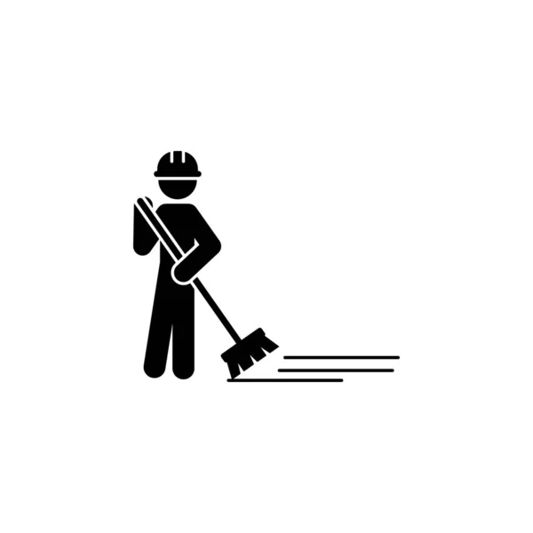 Cleaning Floor Worker Icon Element Construction Worker Mobile Concept Web — Vector de stock