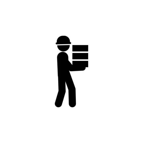 Construction Bricks Worker Icon Element Construction Worker Mobile Concept Web — Image vectorielle