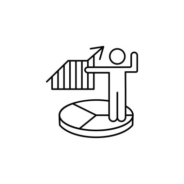 Man success development growth icon. Element of consumer behavior line icon on white background