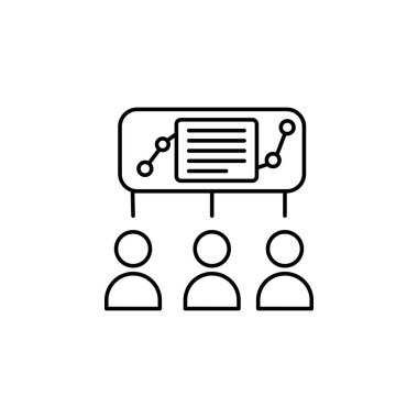 Customer users behavior document icon. Element of consumer behavior line icon on white background