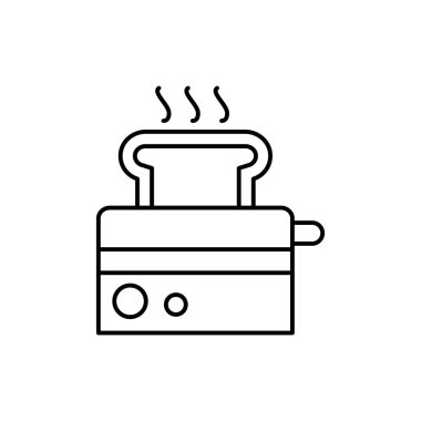Toaster bread icon. Simple line, outline vector cooking icons for ui and ux, website or mobile application on white background