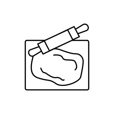Dough rolling pin icon. Simple line, outline vector cooking icons for ui and ux, website or mobile application on white background