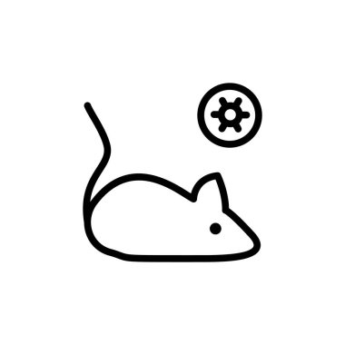 Mouse, coronavirus icon. Simple line, outline vector elements of viral pandemic icons for ui and ux, website or mobile application on white background