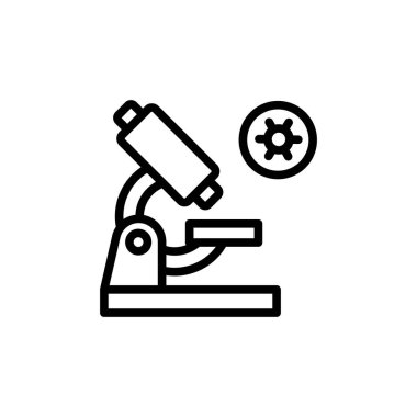 Microscope, coronavirus icon. Simple line, outline vector elements of viral pandemic icons for ui and ux, website or mobile application on white background
